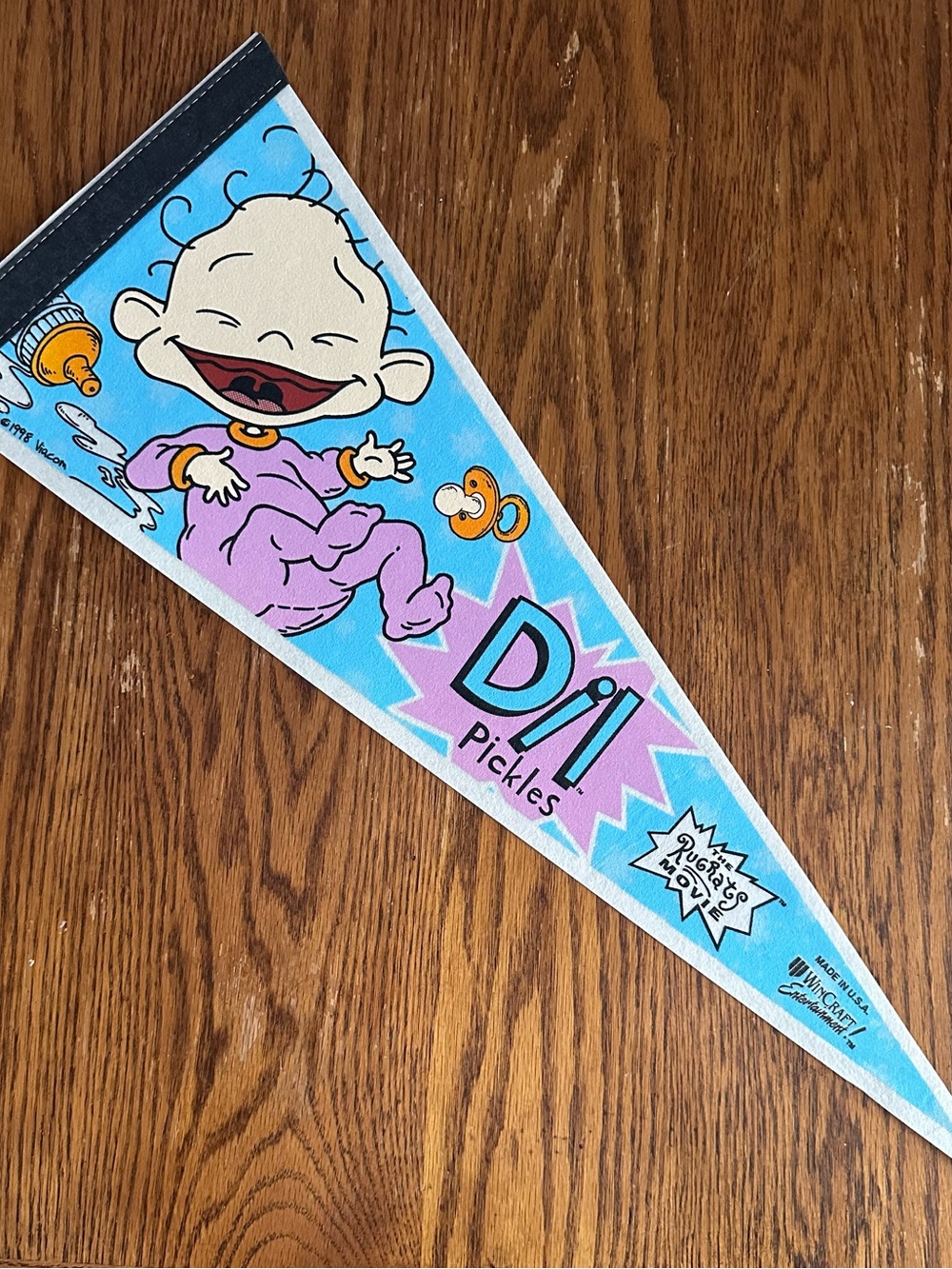 VTG 1998 Rugrats Movie Dil Pickles Felt Pennant WinCraft Nickelodeon NOS Mint